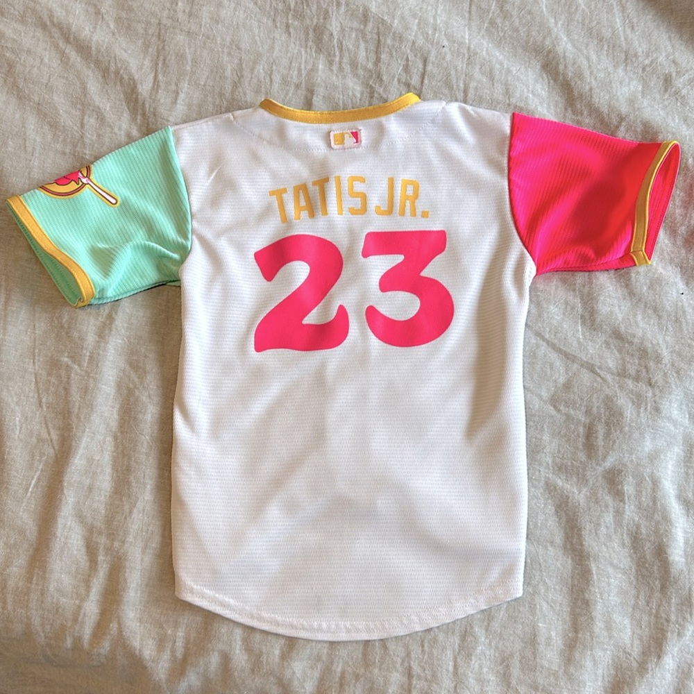 San Diego Padres Tatis Jr. White Nike City Connect Jersey Toddler 4T
